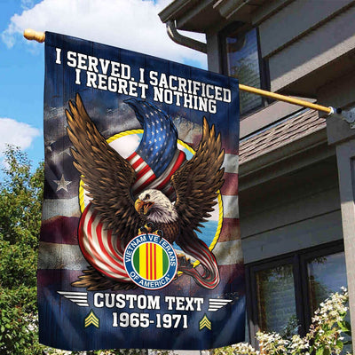 Premium Custom Vietnam Veteran Flag, Gift For Vietnam Veteran, American Flag, Patriotic Flag, Garden Flag, House Flag