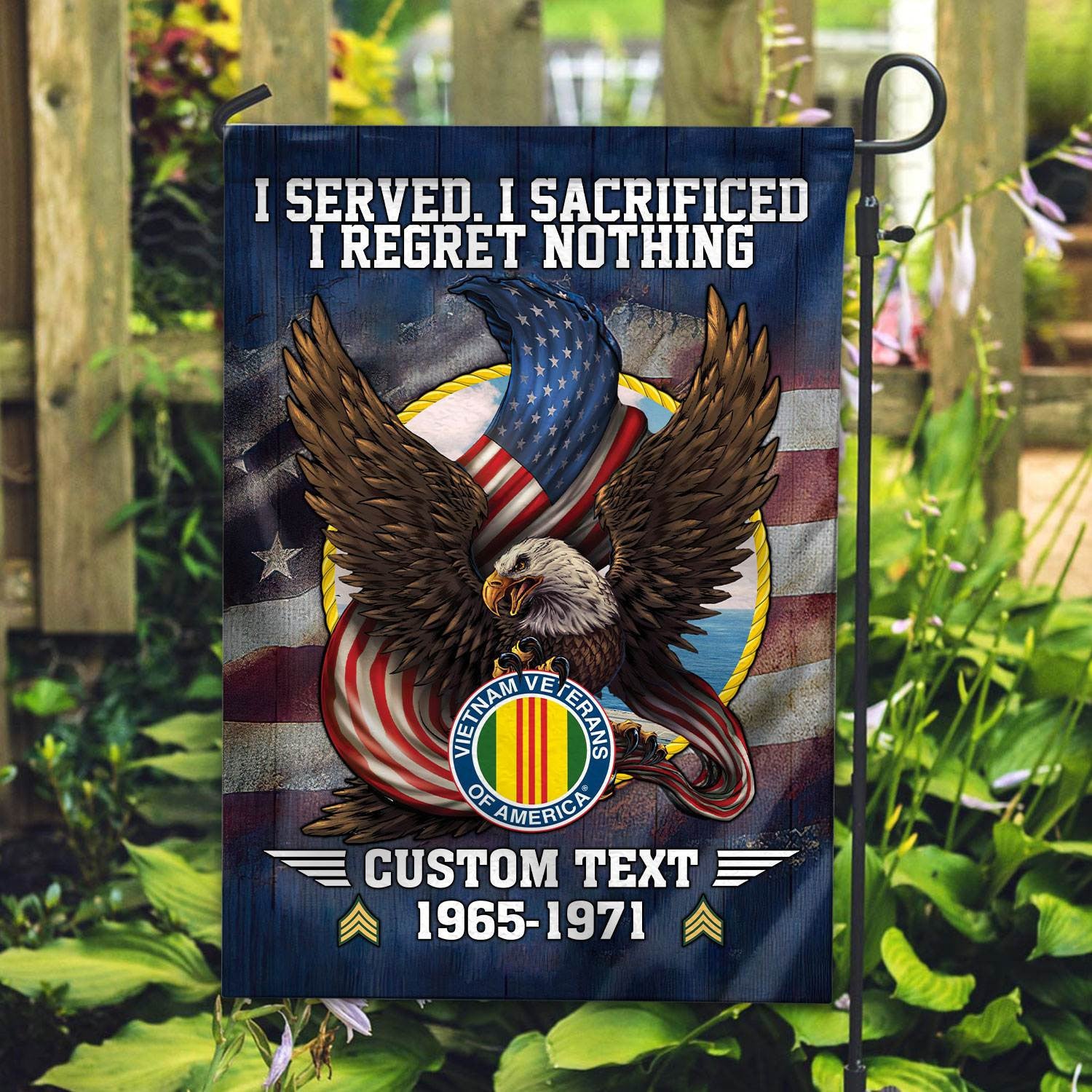 Premium Custom Vietnam Veteran Flag, Gift For Vietnam Veteran, American Flag, Patriotic Flag, Garden Flag, House Flag