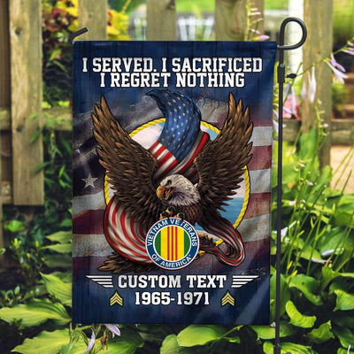 Premium Custom Vietnam Veteran Flag, Gift For Vietnam Veteran, American Flag, Patriotic Flag, Garden Flag, House Flag