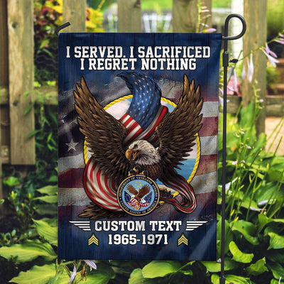 Premium Custom US Veteran Flag, Gift For US Veteran, American Flag, Patriotic Flag, Garden Flag, House Flag
