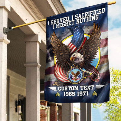 Premium Custom US Veteran Flag, Gift For US Veteran, American Flag, Patriotic Flag, Garden Flag, House Flag