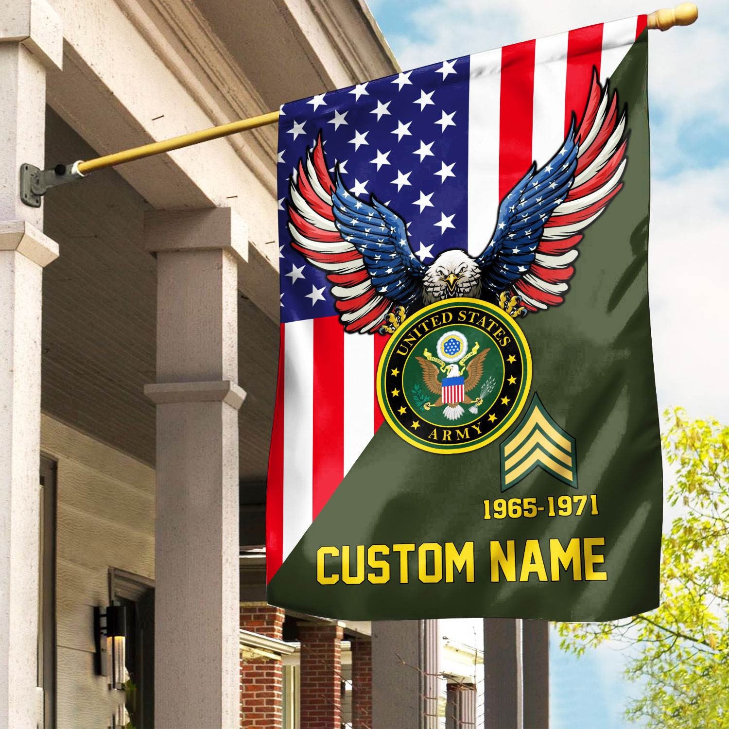 Premium Custom US Army Veteran Flag, Gift For Army Veteran, American Flag, Patriotic Flag, Garden Flag, House Flag, Gifts On Father's Day, Independence Day, Veterans Day.