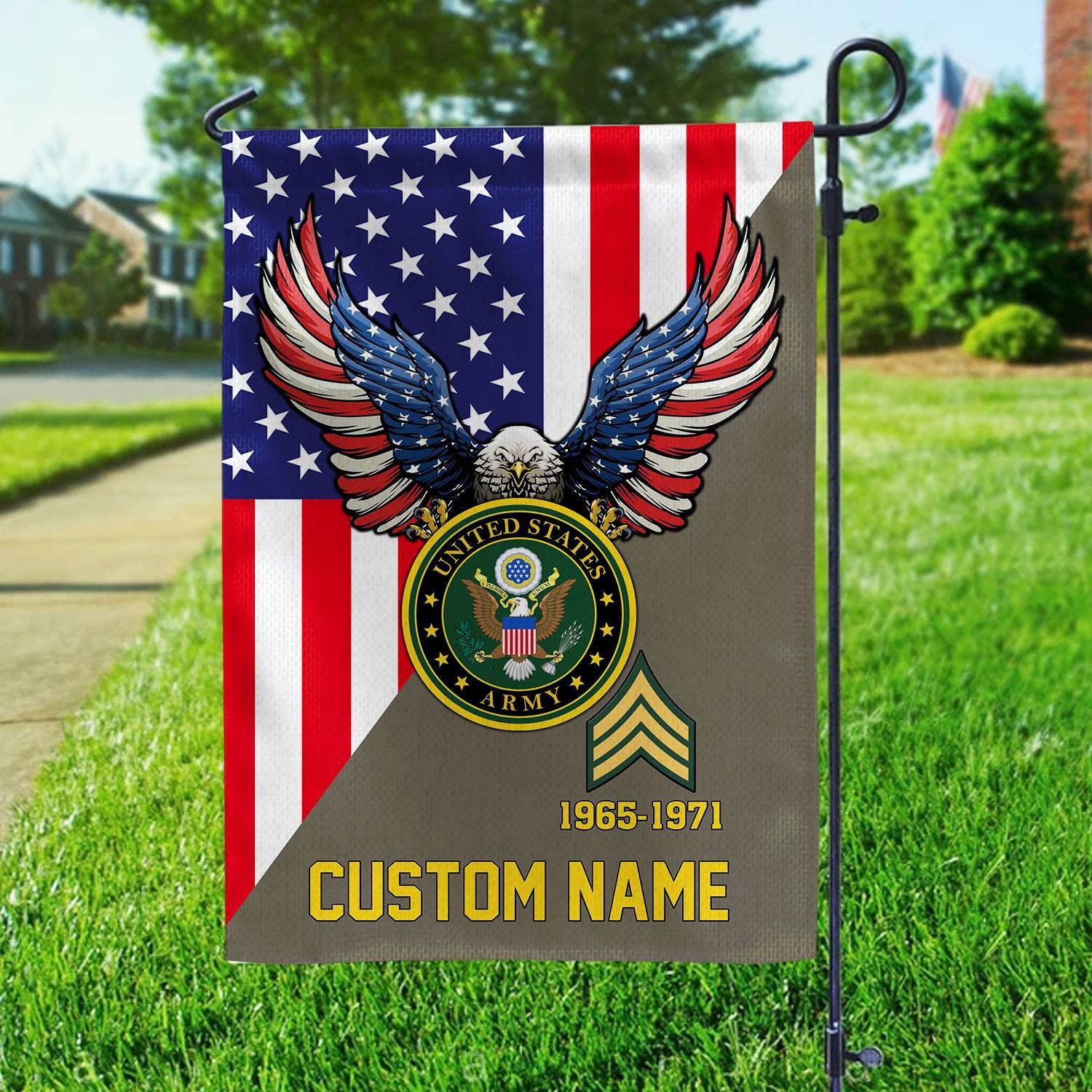 Premium Custom US Army Veteran Flag, Gift For Army Veteran, American Flag, Patriotic Flag, Garden Flag, House Flag, Gifts On Father's Day, Independence Day, Veterans Day.