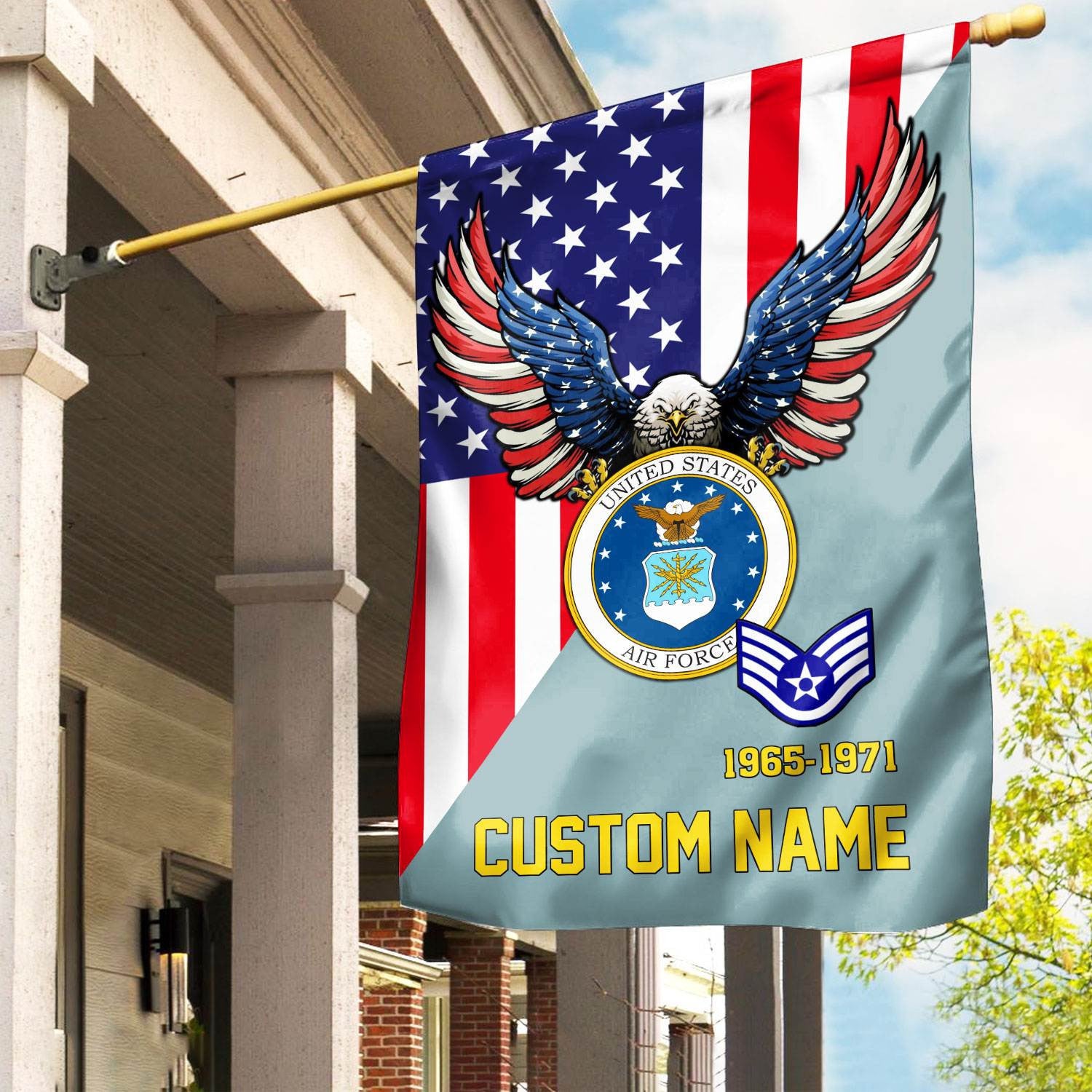 Premium Custom USAF Veteran Flag, Gift For Air Force Veteran, American Flag, Patriotic Flag, Garden Flag, House Flag, Gifts On Father's Day, Independence Day, Veterans Day.