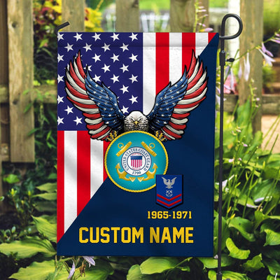 Premium Custom USCG Veteran Flag, Gift For Coast Guard Veteran, American Flag, Patriotic Flag, Garden Flag, House Flag, Gifts On Father's Day, Independence Day, Veterans Day.