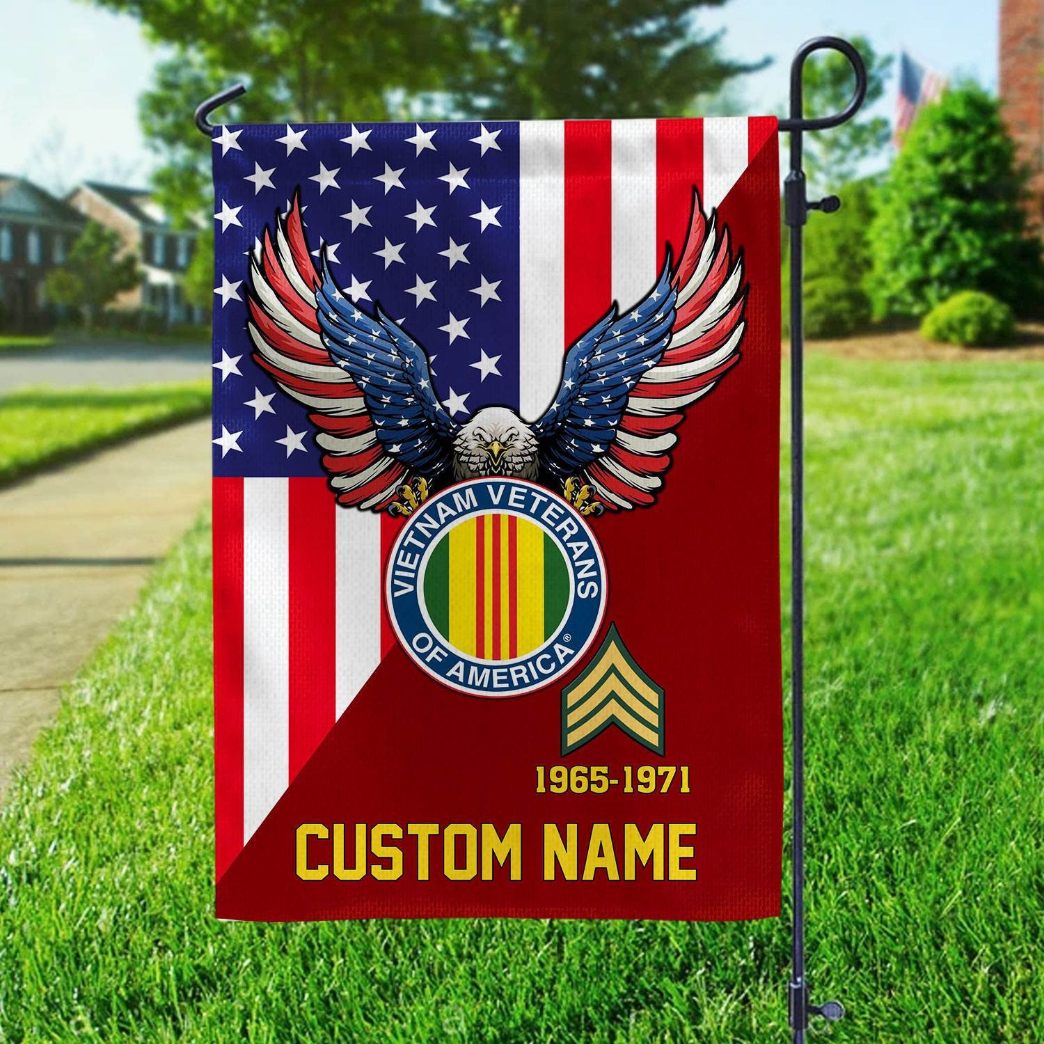 Premium Custom Vietnam Veteran Flag, Gift For Vietnam Veteran, American Flag, Patriotic Flag, Garden Flag, House Flag, Gifts On Father's Day, Independence Day, Veterans Day.