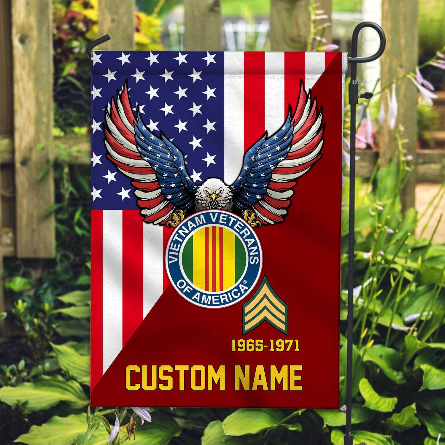 Premium Custom Vietnam Veteran Flag, Gift For Vietnam Veteran, American Flag, Patriotic Flag, Garden Flag, House Flag, Gifts On Father's Day, Independence Day, Veterans Day.