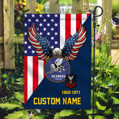 Premium Custom US Seabees Veteran Flag, Gift For Seabees Veteran, American Flag, Patriotic Flag, Garden Flag, House Flag, Gifts On Father's Day, Independence Day, Veterans Day.