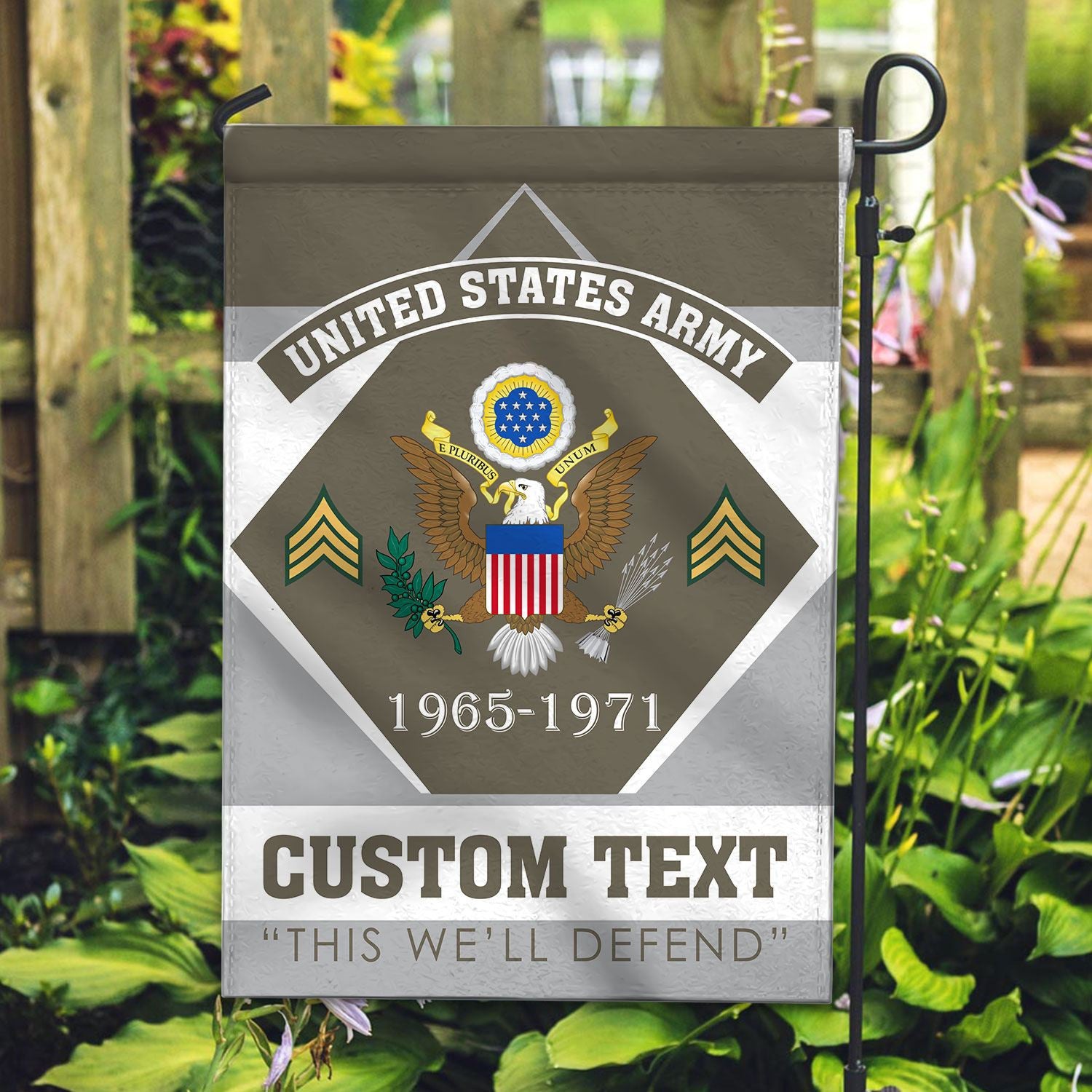 Premium Custom US Army Veteran Flag, Gift For Army Veteran, American Flag, Patriotic Flag, Garden Flag, House Flag, Gifts On Father's Day, Independence Day, Veterans Day.