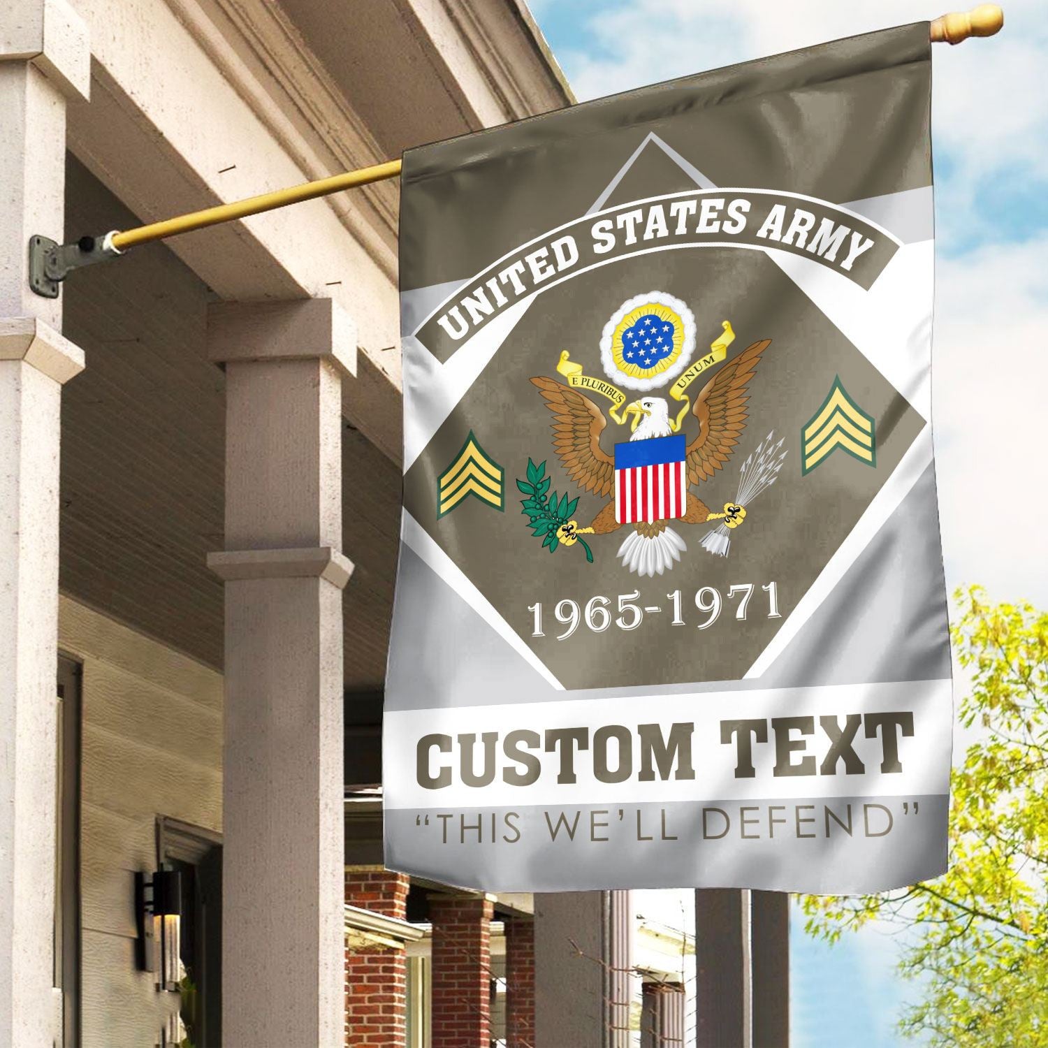 Premium Custom US Army Veteran Flag, Gift For Army Veteran, American Flag, Patriotic Flag, Garden Flag, House Flag, Gifts On Father's Day, Independence Day, Veterans Day.