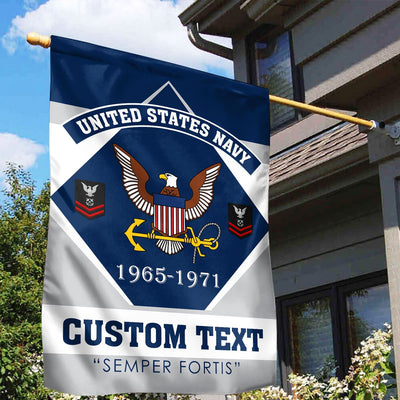 Premium Custom US Navy Veteran Flag, Gift For Navy Veteran, American Flag, Patriotic Flag, Garden Flag, House Flag, Gifts On Father's Day, Independence Day, Veterans Day.