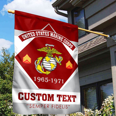Premium Custom USMC Veteran Flag, Gift For Marine Veteran, American Flag, Patriotic Flag, Garden Flag, House Flag, Gifts On Father's Day, Independence Day, Veterans Day.