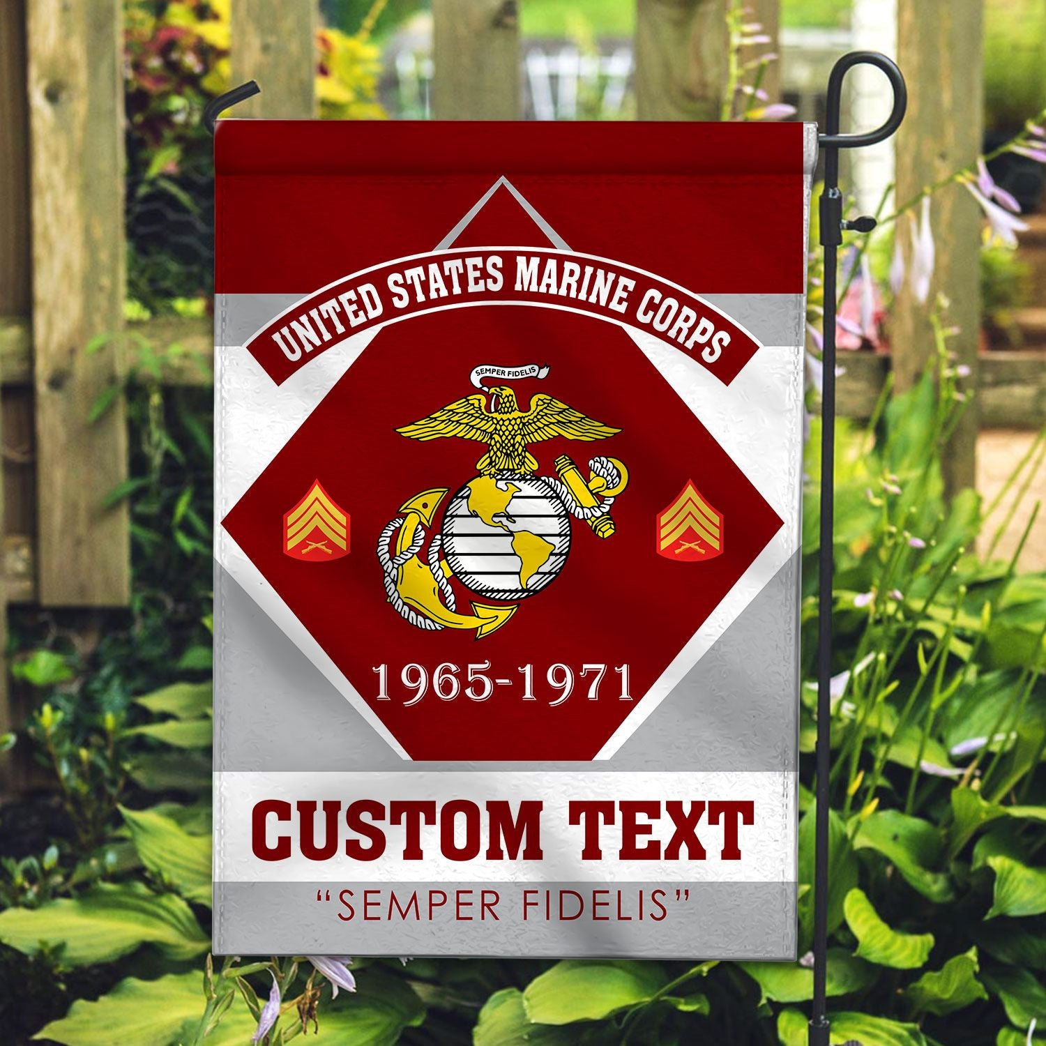 Premium Custom USMC Veteran Flag, Gift For Marine Veteran, American Flag, Patriotic Flag, Garden Flag, House Flag, Gifts On Father's Day, Independence Day, Veterans Day.