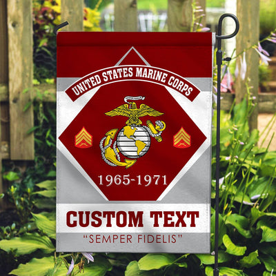 Premium Custom USMC Veteran Flag, Gift For Marine Veteran, American Flag, Patriotic Flag, Garden Flag, House Flag, Gifts On Father's Day, Independence Day, Veterans Day.