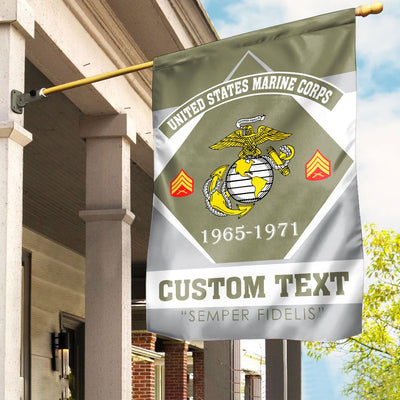 Premium Custom USMC Veteran Flag, Gift For Marine Veteran, American Flag, Patriotic Flag, Garden Flag, House Flag, Gifts On Father's Day, Independence Day, Veterans Day.
