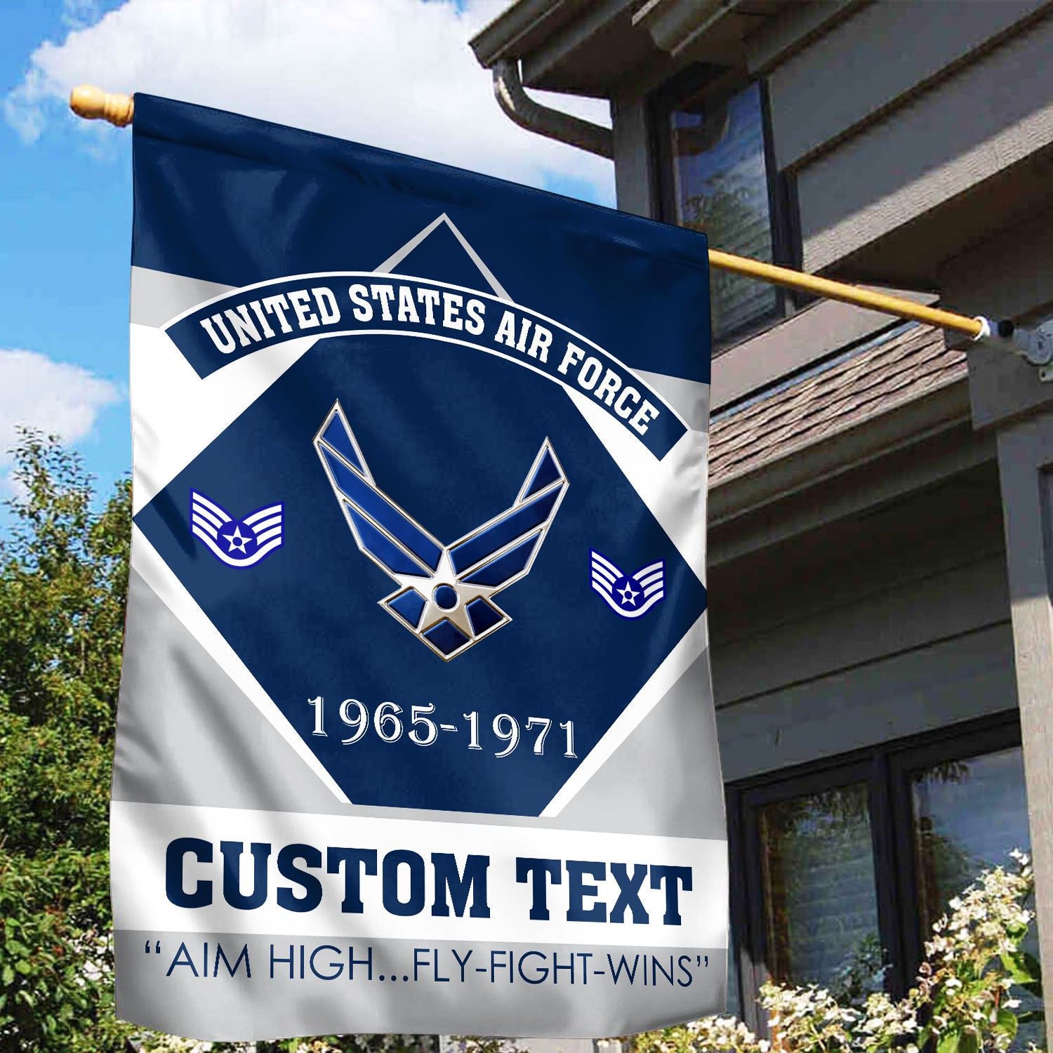 Premium Custom USAF Veteran Flag, Gift For Air Force Veteran, American Flag, Patriotic Flag, Garden Flag, House Flag, Gifts On Father's Day, Independence Day, Veterans Day.