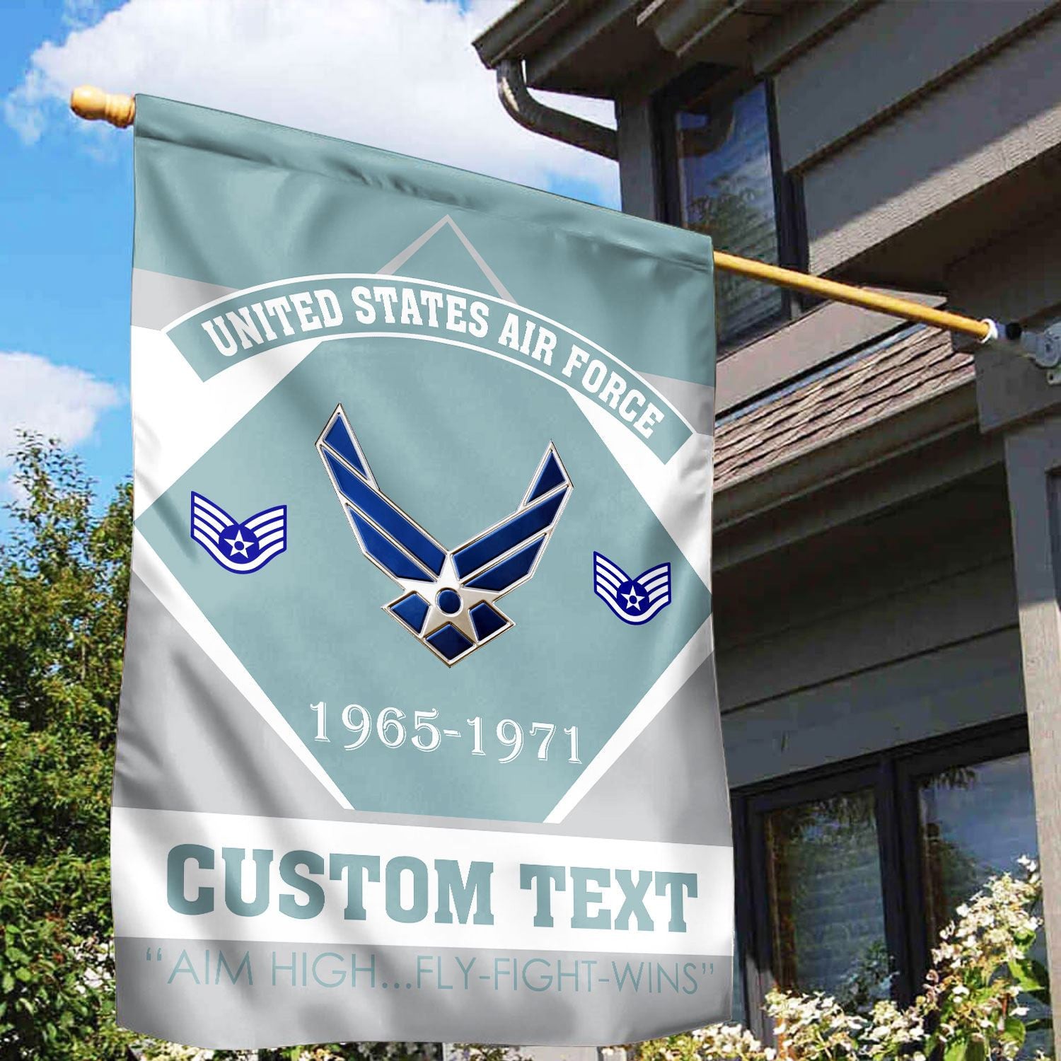 Premium Custom USAF Veteran Flag, Gift For Air Force Veteran, American Flag, Patriotic Flag, Garden Flag, House Flag, Gifts On Father's Day, Independence Day, Veterans Day.