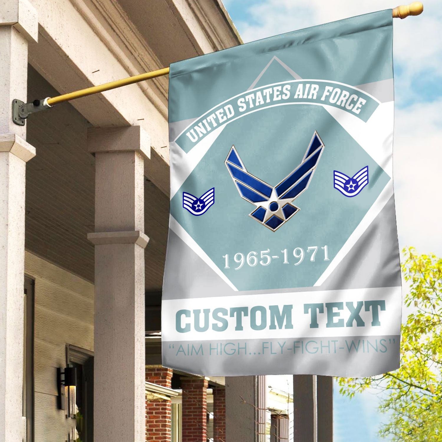 Premium Custom USAF Veteran Flag, Gift For Air Force Veteran, American Flag, Patriotic Flag, Garden Flag, House Flag, Gifts On Father's Day, Independence Day, Veterans Day.