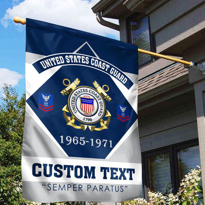 Premium Custom USCG Veteran Flag, Gift For Coast Guard Veteran, American Flag, Patriotic Flag, Garden Flag, House Flag, Gifts On Father's Day, Independence Day, Veterans Day.