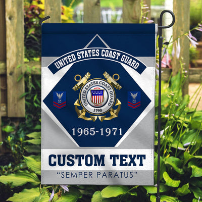 Premium Custom USCG Veteran Flag, Gift For Coast Guard Veteran, American Flag, Patriotic Flag, Garden Flag, House Flag, Gifts On Father's Day, Independence Day, Veterans Day.