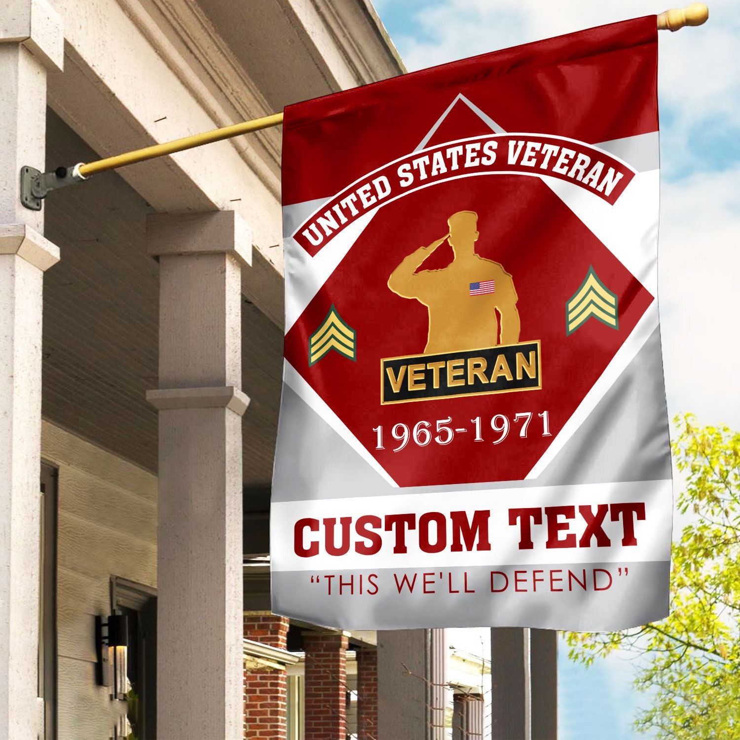 Premium Custom US Veteran Flag, Gift For US Veteran, American Flag, Patriotic Flag, Garden Flag, House Flag, Gifts On Father's Day, Independence Day, Veterans Day.