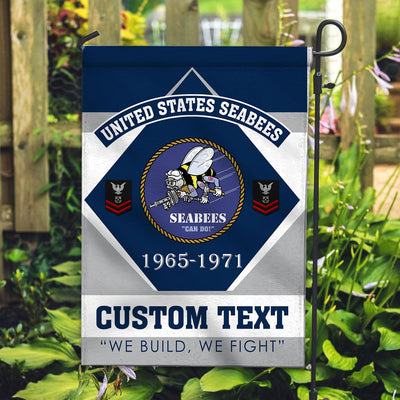 Premium Custom US Seabees Veteran Flag, Gift For Seabees Veteran, American Flag, Patriotic Flag, Garden Flag, House Flag, Gifts On Father's Day, Independence Day, Veterans Day.