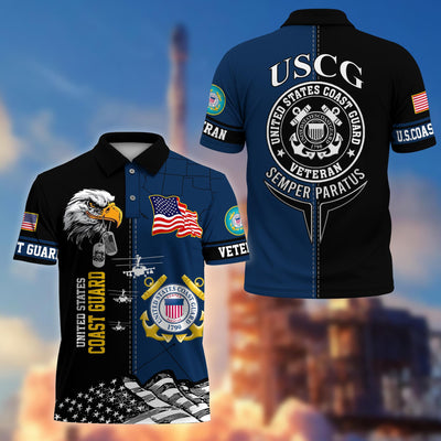 Premium US Veterans Polo Shirt, Gifts For US Veterans, Gifts On Father's Day, Armed Forces Day, Independence Day, Veterans Day.