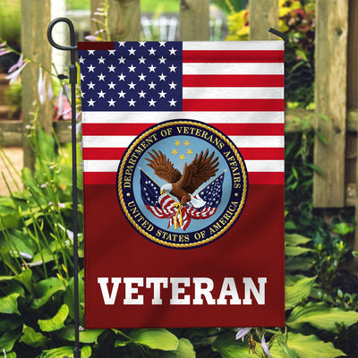 Premium US Veteran Flag, Custom Name, Rank, Year, Gift For US Veteran, American Flag, Patriotic Flag, Garden Flag, House Flag, Gifts On Father's Day, Independence Day, Veterans Day.