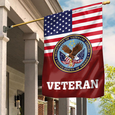 Premium US Veteran Flag, Custom Name, Rank, Year, Gift For US Veteran, American Flag, Patriotic Flag, Garden Flag, House Flag, Gifts On Father's Day, Independence Day, Veterans Day.