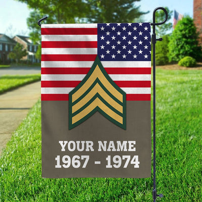 Premium Army National Guard Veteran Flag, Custom Name, Rank, Year, Gift For Army National Guard Veteran, American Flag, Patriotic Flag, Garden Flag, House Flag, Gifts On Father's Day, Independence Day, Veterans Day.