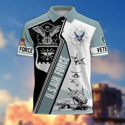 Premium US Veterans Polo Shirt, Gifts For US Veterans, Gifts On Father's Day, Armed Forces Day, Independence Day, Veterans Day.
