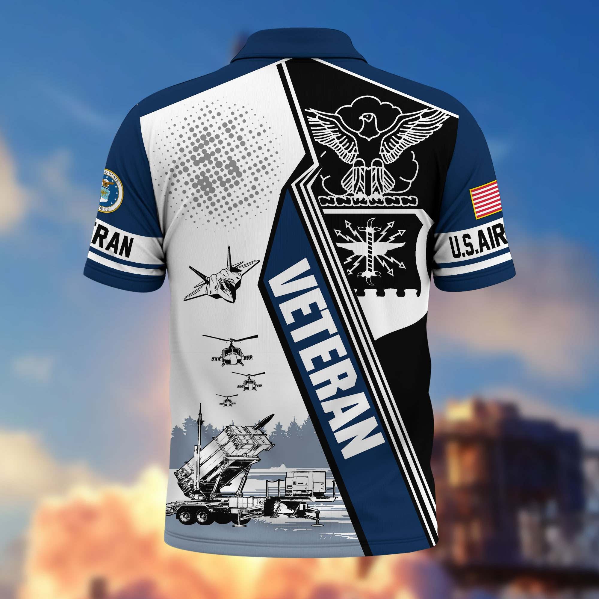 Premium US Veterans Polo Shirt, Gifts For US Veterans, Gifts On Father's Day, Armed Forces Day, Independence Day, Veterans Day.