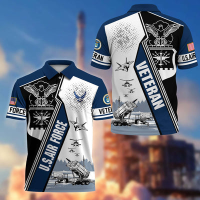 Premium US Veterans Polo Shirt, Gifts For US Veterans, Gifts On Father's Day, Armed Forces Day, Independence Day, Veterans Day.