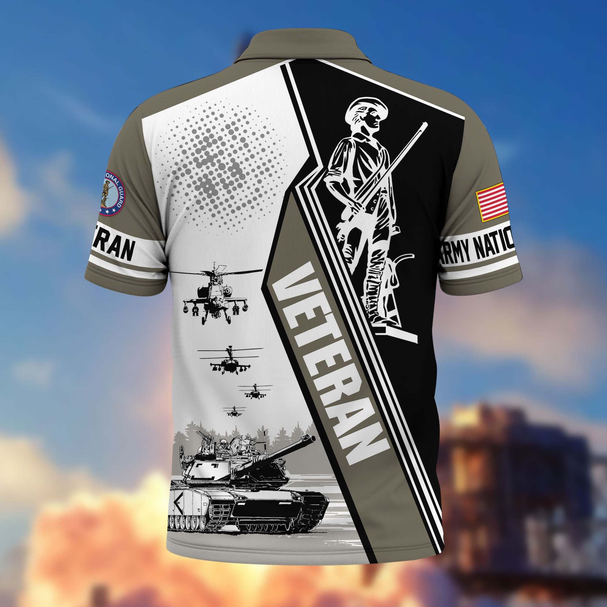 Premium US Veterans Polo Shirt, Gifts For US Veterans, Gifts On Father's Day, Armed Forces Day, Independence Day, Veterans Day.