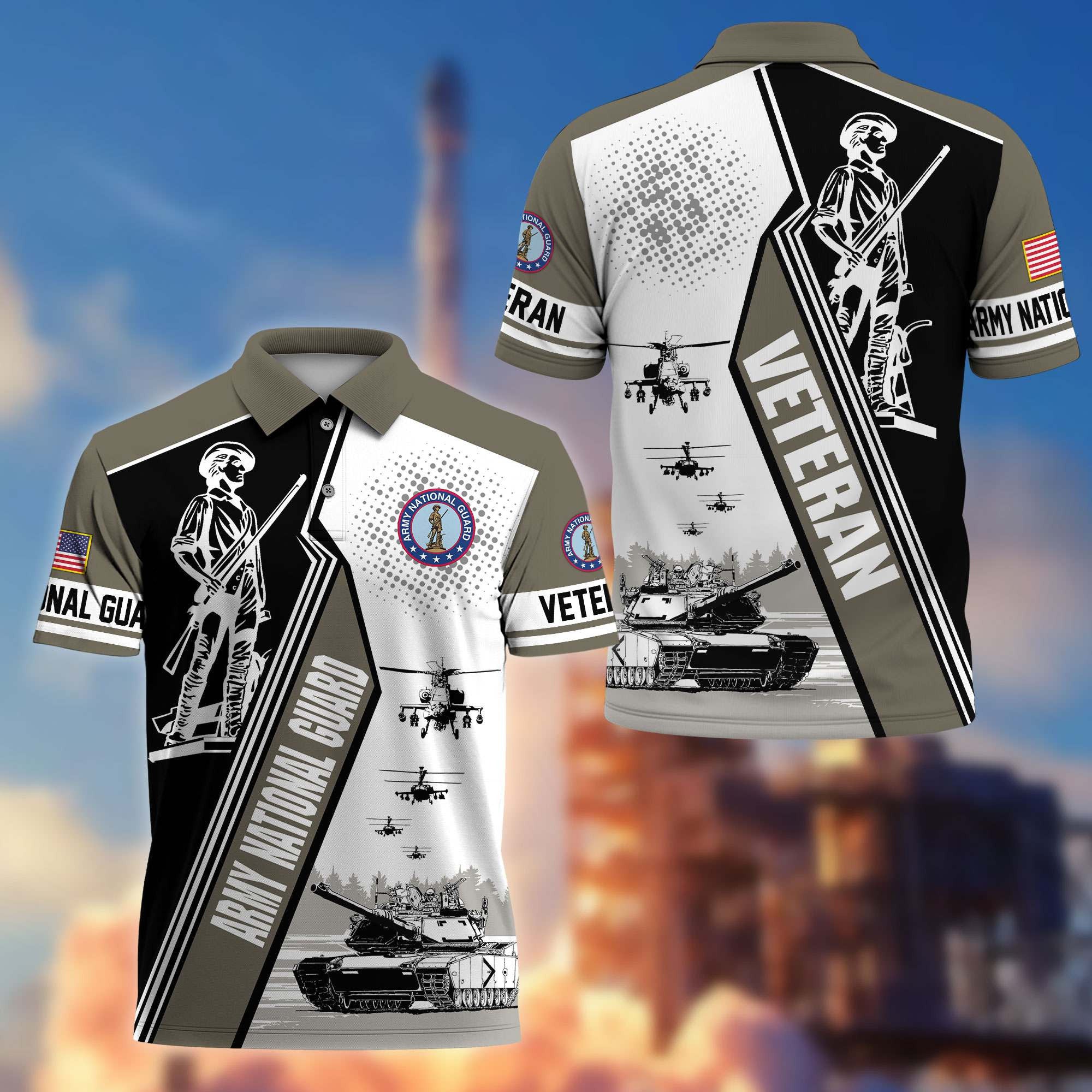 Premium US Veterans Polo Shirt, Gifts For US Veterans, Gifts On Father's Day, Armed Forces Day, Independence Day, Veterans Day.