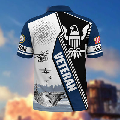 Premium US Veterans Polo Shirt, Gifts For US Veterans, Gifts On Father's Day, Armed Forces Day, Independence Day, Veterans Day.