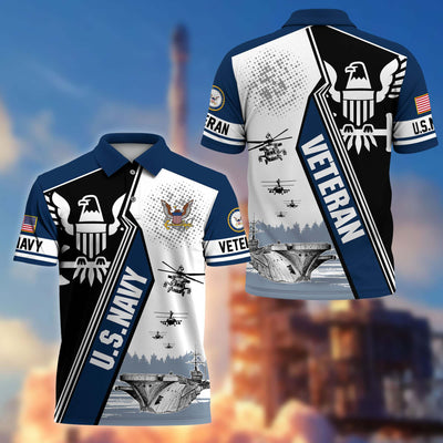 Premium US Veterans Polo Shirt, Gifts For US Veterans, Gifts On Father's Day, Armed Forces Day, Independence Day, Veterans Day.