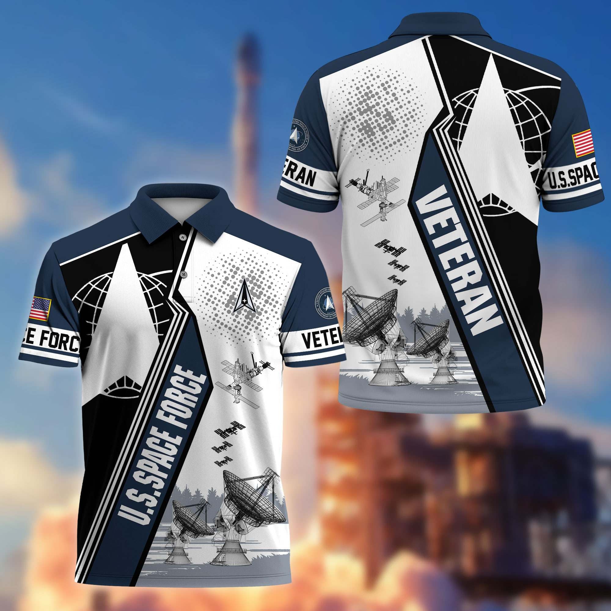 Premium US Veterans Polo Shirt, Gifts For US Veterans, Gifts On Father's Day, Armed Forces Day, Independence Day, Veterans Day.