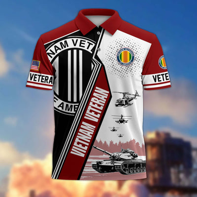 Premium US Veterans Polo Shirt, Gifts For US Veterans, Gifts On Father's Day, Armed Forces Day, Independence Day, Veterans Day.