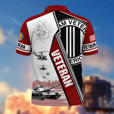 Premium US Veterans Polo Shirt, Gifts For US Veterans, Gifts On Father's Day, Armed Forces Day, Independence Day, Veterans Day.
