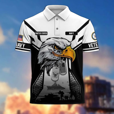 Premium US Veterans Polo Shirt, Gifts For US Veterans, Gifts On Father's Day, Armed Forces Day, Independence Day, Veterans Day.