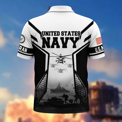 Premium US Veterans Polo Shirt, Gifts For US Veterans, Gifts On Father's Day, Armed Forces Day, Independence Day, Veterans Day.