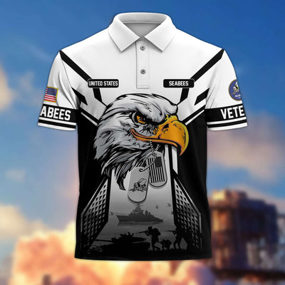 Premium US Veterans Polo Shirt, Gifts For US Veterans, Gifts On Father's Day, Armed Forces Day, Independence Day, Veterans Day.