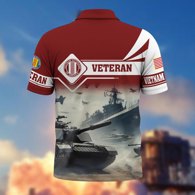 Premium US Veterans Polo Shirt, Gifts For US Veterans, Gifts On Father's Day, Armed Forces Day, Independence Day, Veterans Day.