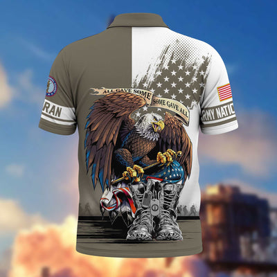 Premium US Veterans Polo Shirt, Gifts For US Veterans, Gifts On Memorial Day, Father's Day, Armed Forces Day, Independence Day, Veterans Day.