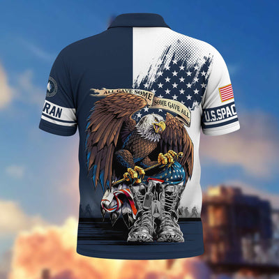 Premium US Veterans Polo Shirt, Gifts For US Veterans, Gifts On Memorial Day, Father's Day, Armed Forces Day, Independence Day, Veterans Day.