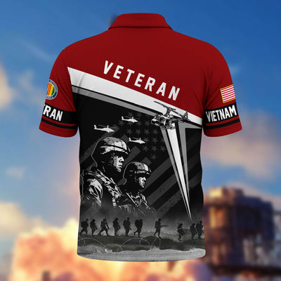 Premium US Veterans Polo Shirt, Gifts For US Veterans, Gifts On Memorial Day, Father's Day, Armed Forces Day, Independence Day, Veterans Day.