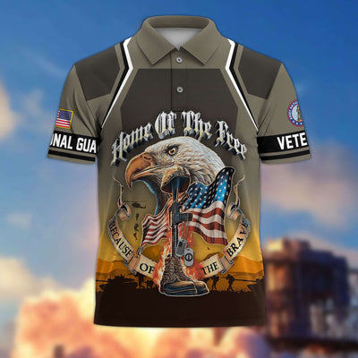 Premium US Veterans Polo Shirt, Gifts For US Veterans, Gifts On Memorial Day, Father's Day, Armed Forces Day, Veterans Day.