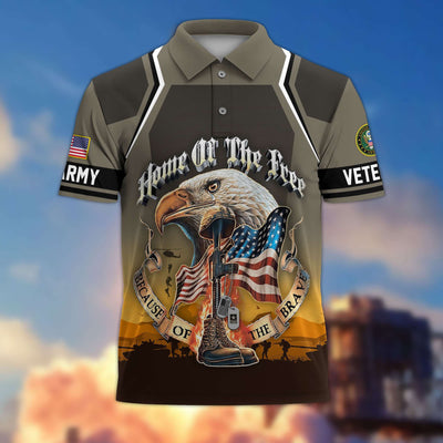 Premium US Veterans Polo Shirt, Gifts For US Veterans, Gifts On Memorial Day, Father's Day, Armed Forces Day, Veterans Day.
