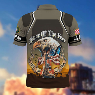 Premium US Veterans Polo Shirt, Gifts For US Veterans, Gifts On Memorial Day, Father's Day, Armed Forces Day, Veterans Day.
